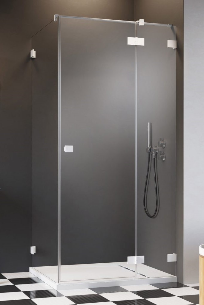 душевой уголок radaway essenza pro white kdj 120 r 120x80 стекло прозрачное, профиль белый
