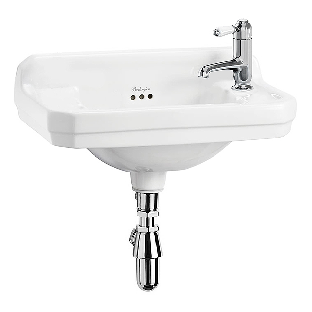умывальник подвесной burlington b8r 51x30,8 (правый) белый