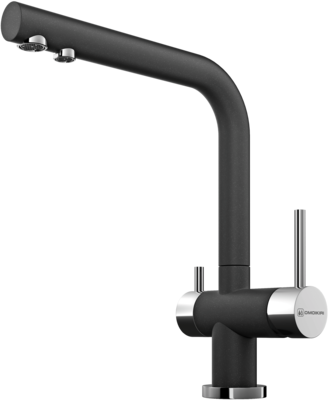 смеситель для кухни omoikiri nagano-bl 4994047 черный