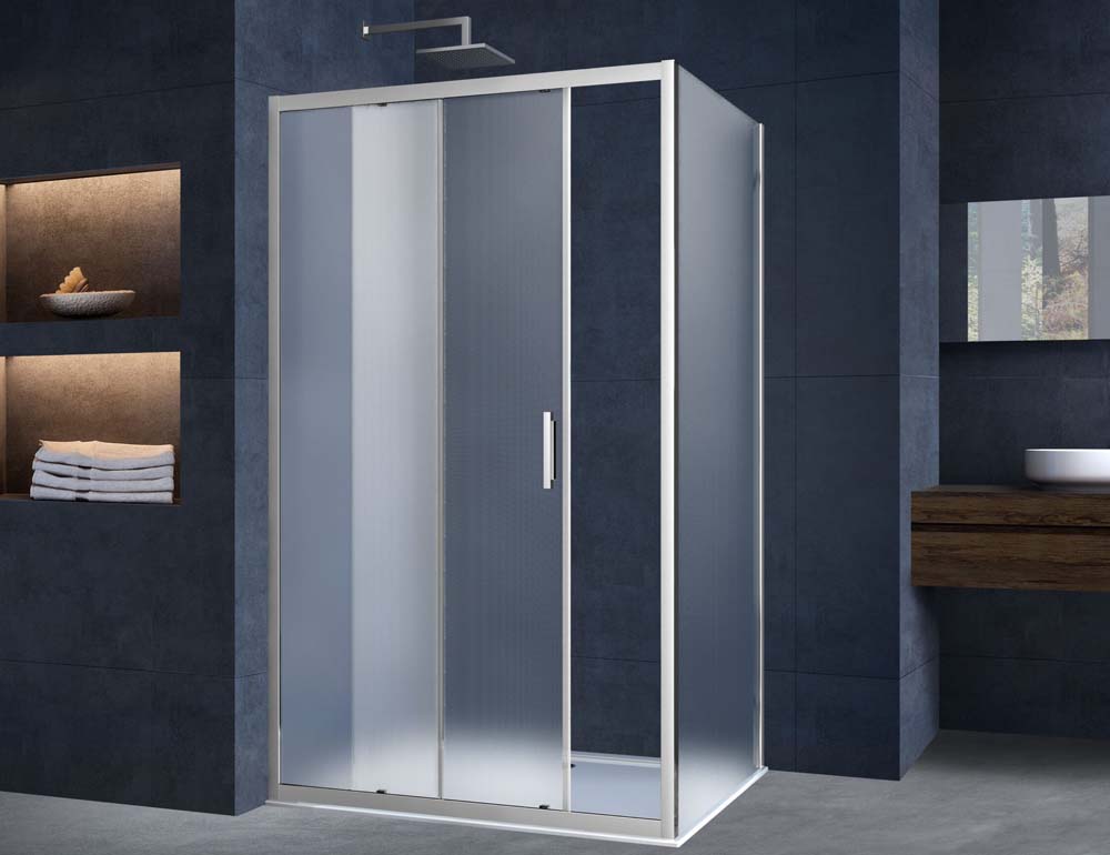 душевой уголок vincea alpha vsr-3al8010mt 100x80 стекло матовое / профиль хром