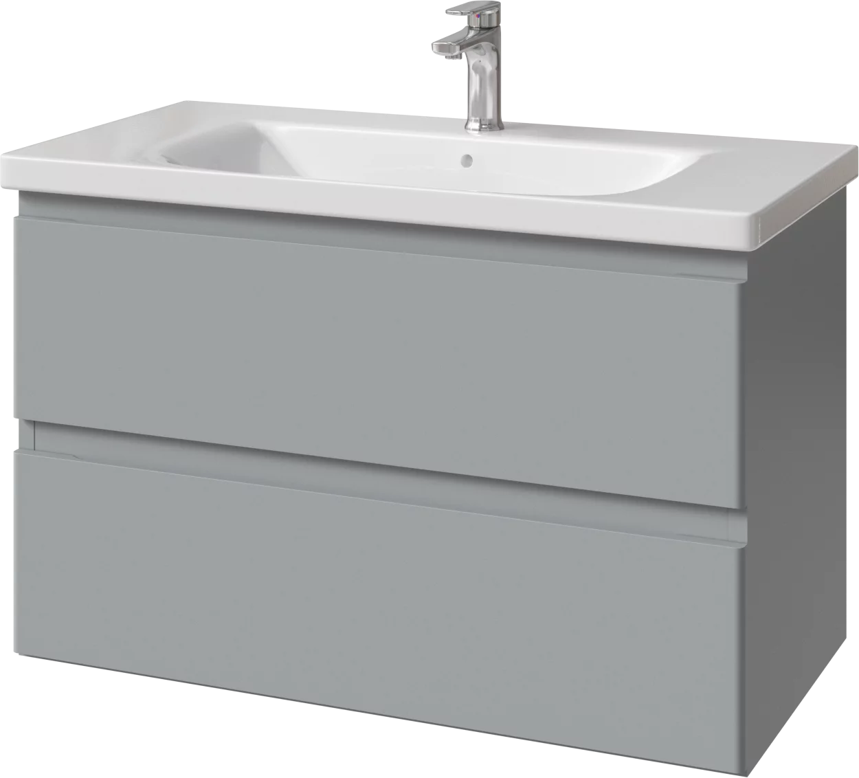 тумба подвесная caprigo forte 90 36113eml-7004 серый матовый