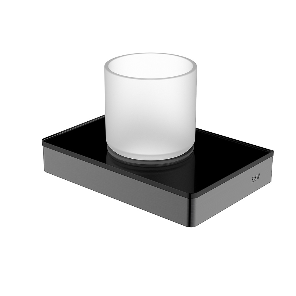 держатель для стакана black&white 9605gm оружейная сталь
