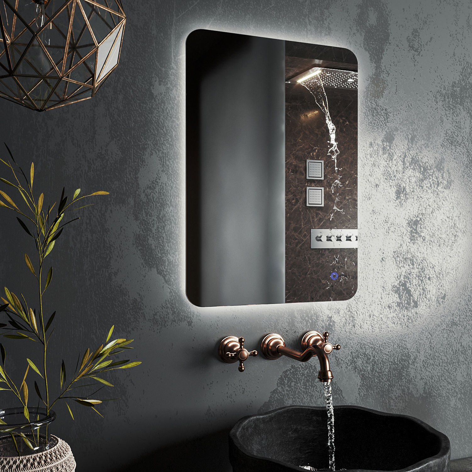 зеркало roxen bella 60x80 с led подсветкой