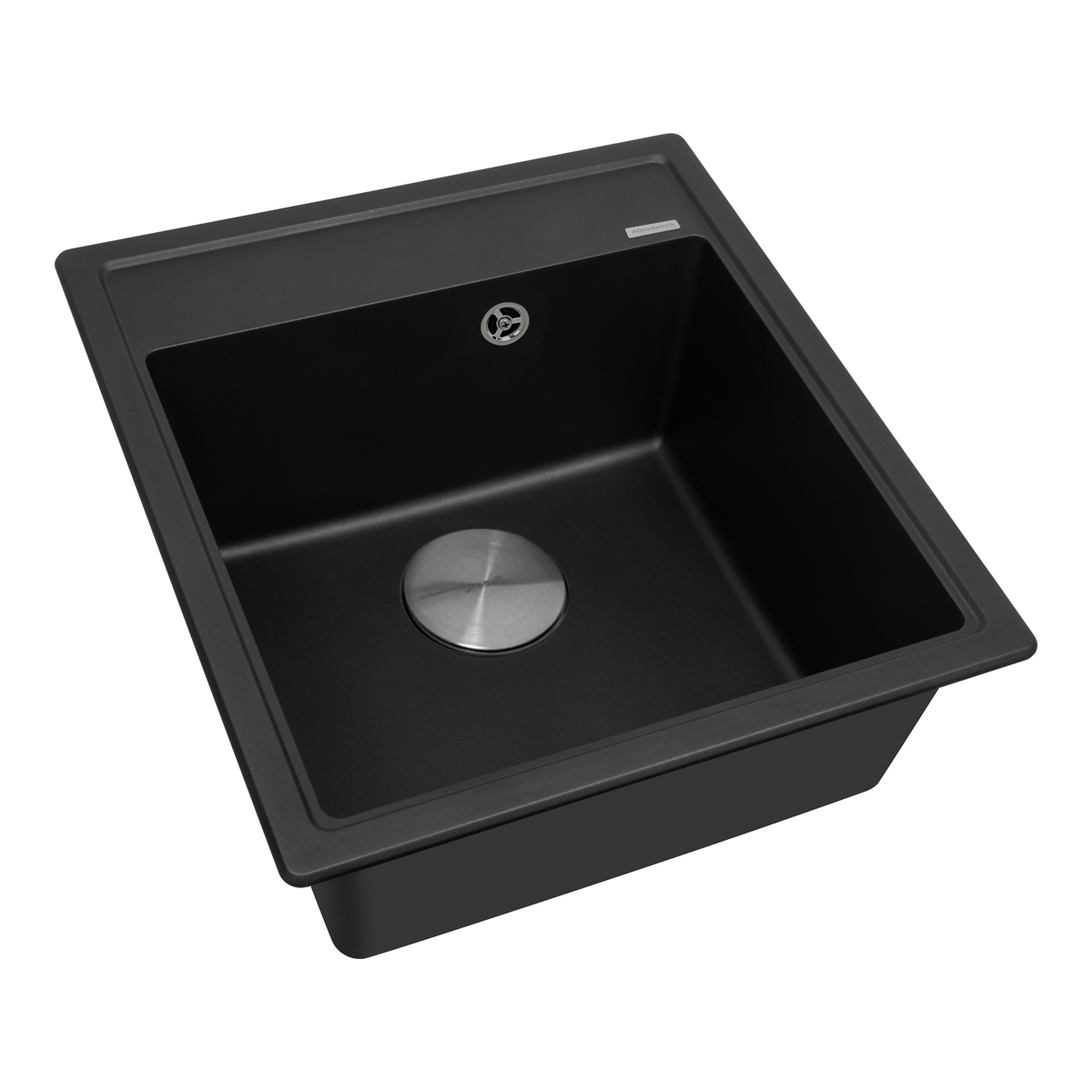 мойка кухонная с сифоном zorg rock 46 premium black metallic черный металлик