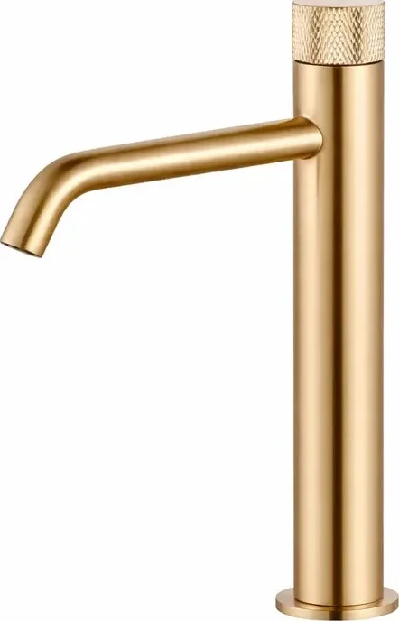 смеситель для умывальника milleau tissage ml0326klh-bg золото брашированное