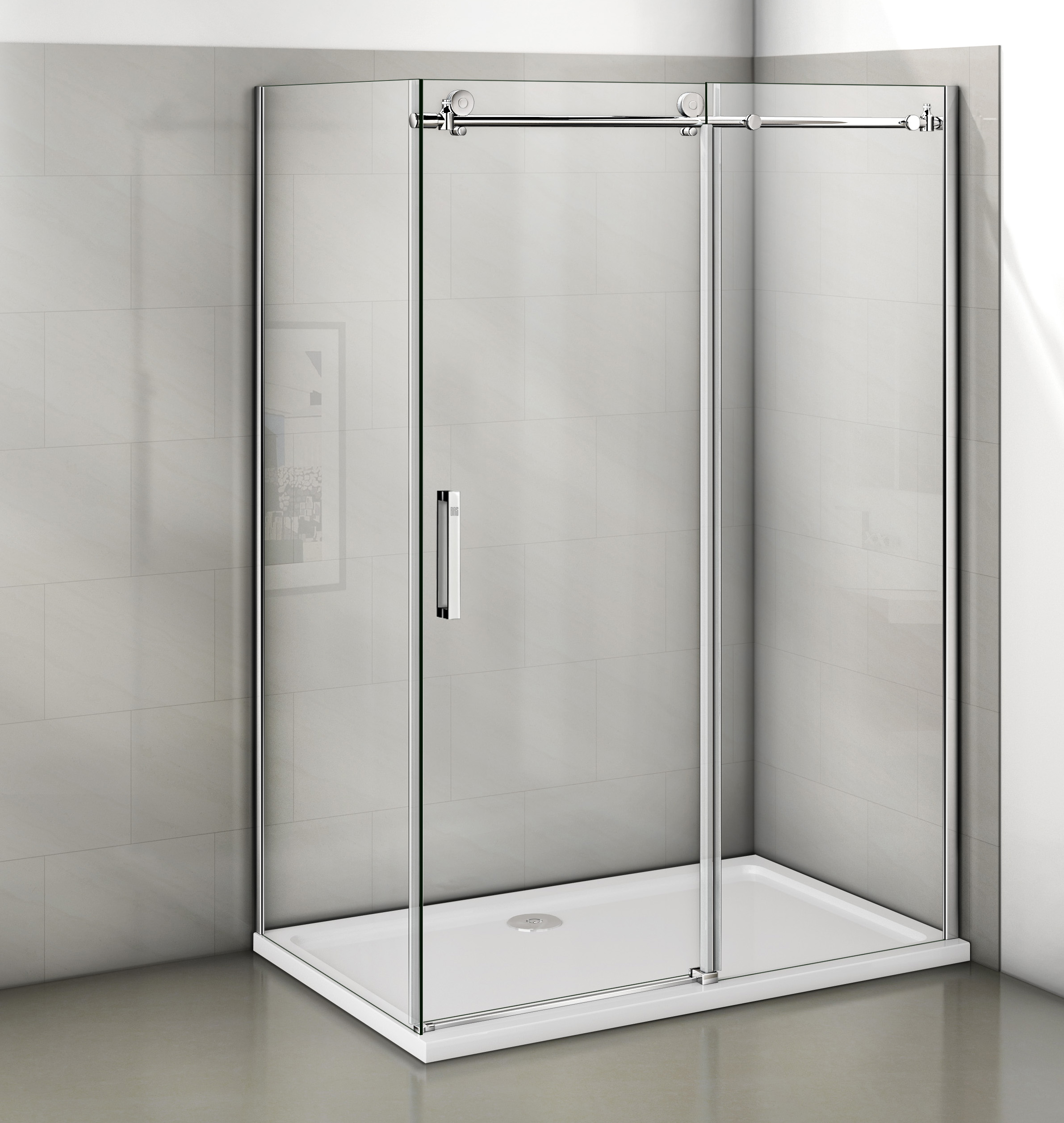 душевой уголок gooddoor puerta wtw+sp 110x100 прозрачное стекло / профиль хром
