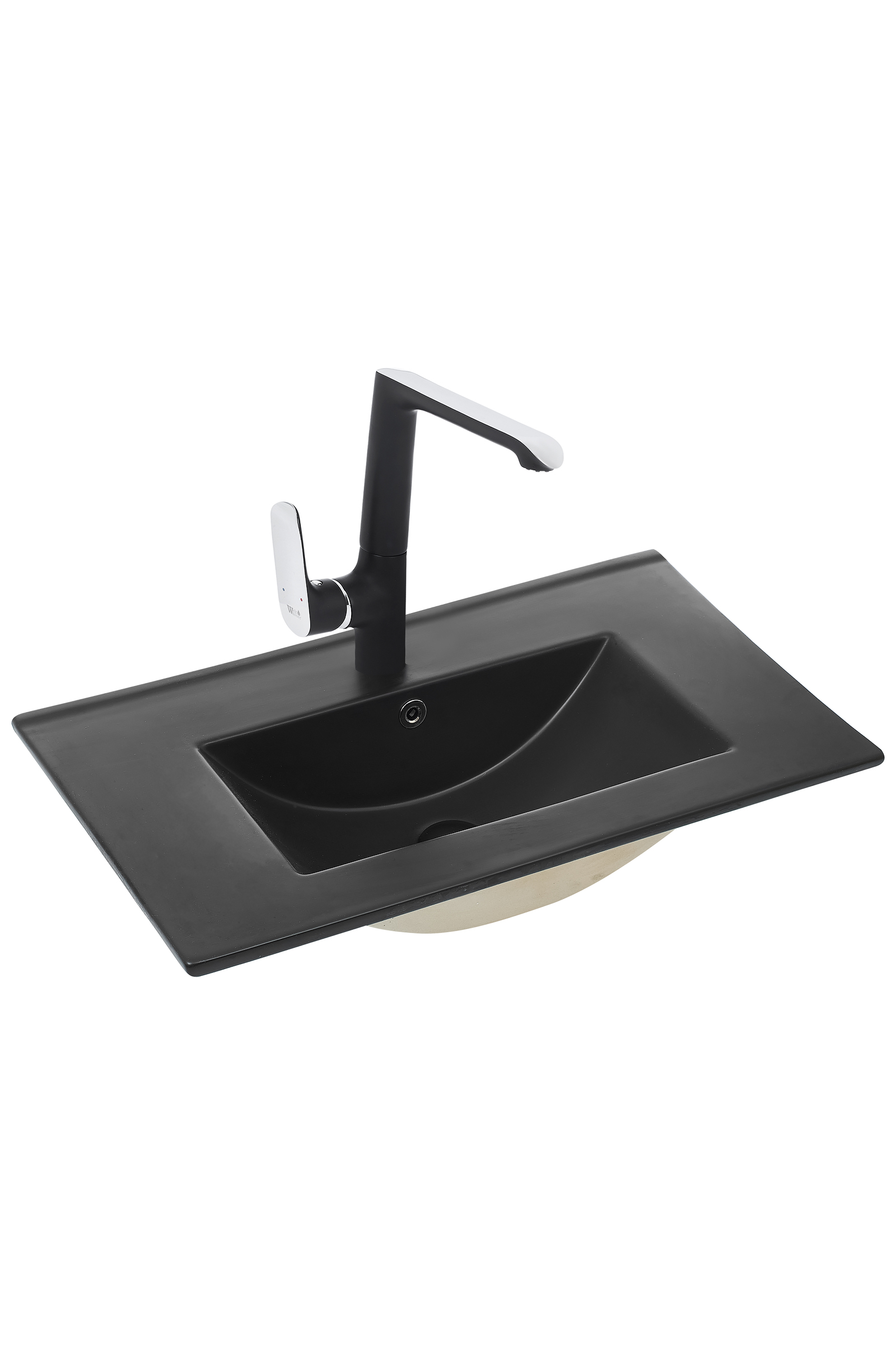умывальник встраиваемый welt-wasser deilbach 7517-60 mt-bl 61x39,5 черный матовый