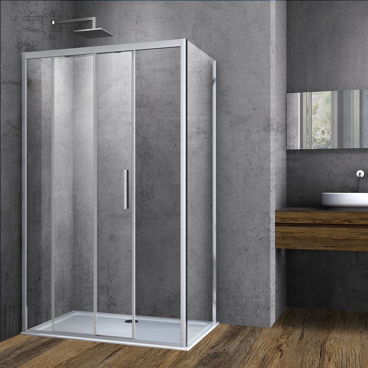 душевой уголок vincea soft vsr-3so8013cl 130x80 прозрачное стекло / профиль хром