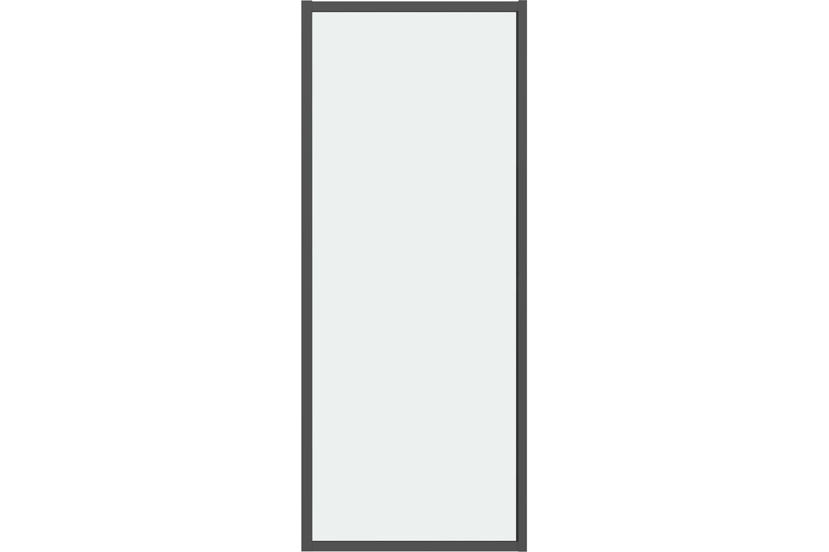 боковая стенка grossman style 80x195 стекло прозрачное / профиль черный матовый