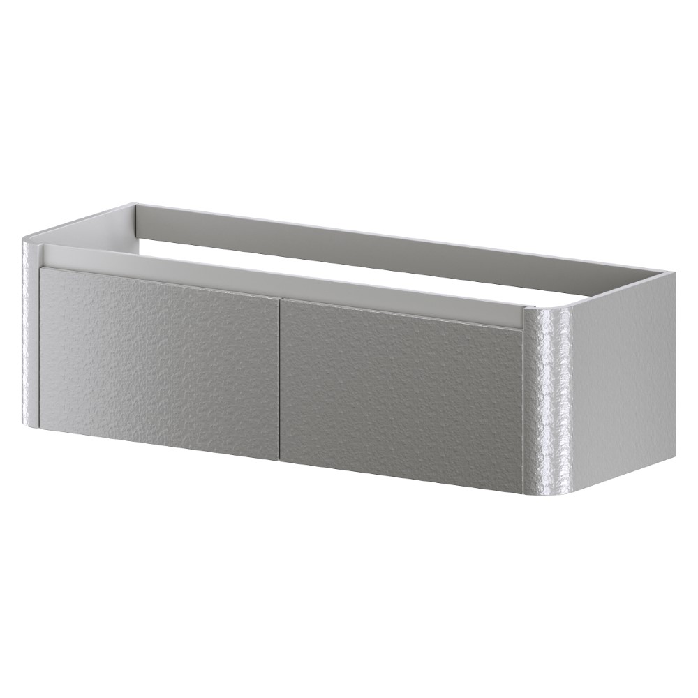 тумба подвесная без умывальника armadi art 782-140-sf-l stonefinish luna, серый