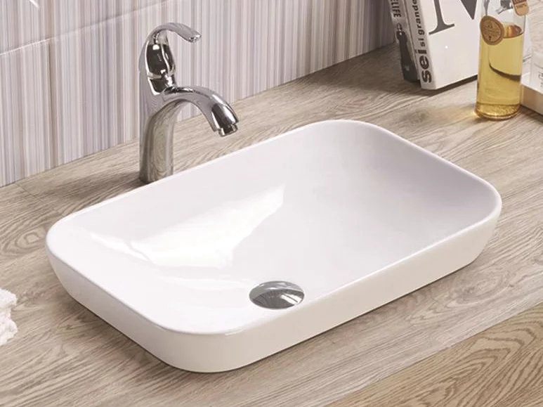 умывальник встраиваемый ceramalux e408d 51,5x34 белый