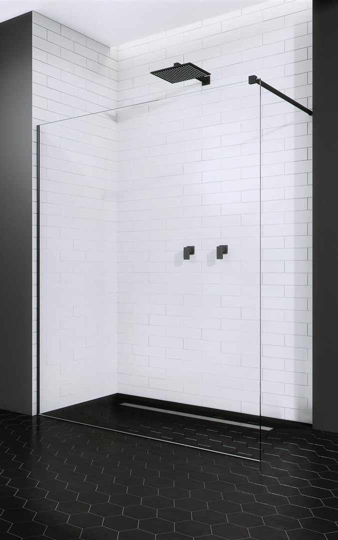 душевой уголок radaway walk-in modo ii new black 75