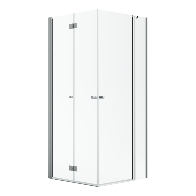 душевой уголок radaway nes brushed nickel kdd b + kdd ii 90x100 левый, стекла прозрачные, профиль брашированный никель