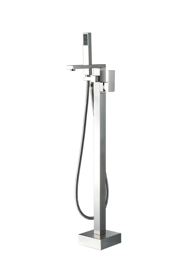 смеситель напольный для ванны bochmann albano brush nickel bm8924 матовый никель