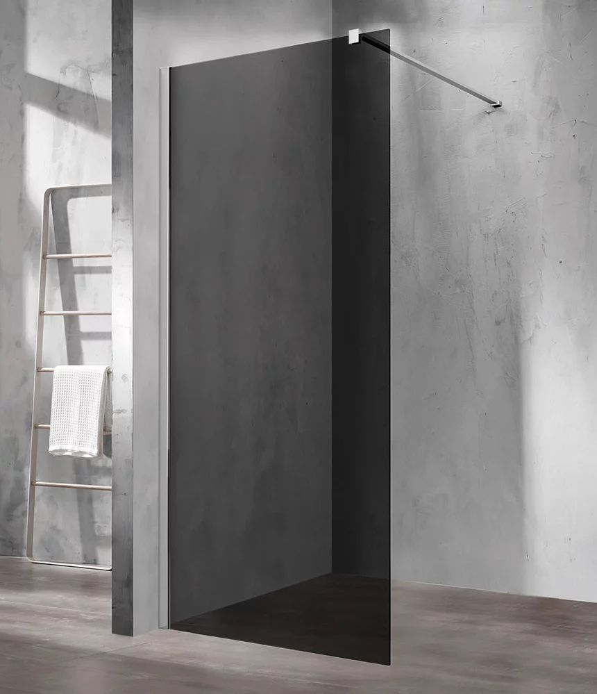 душевая стенка vincea walk-in vsw-1h110cg 110x200 стекло тонированное / профиль хром