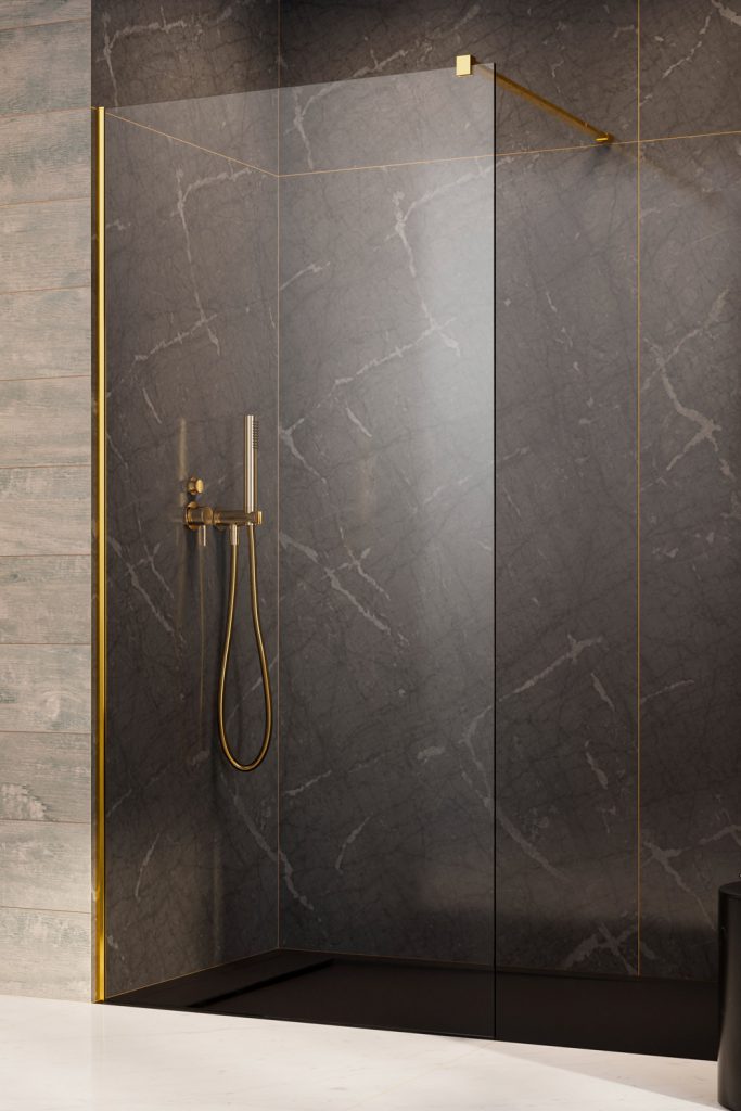 душевой уголок radaway modo new gold ii 135 135x200 стекло прозрачное, профиль золото