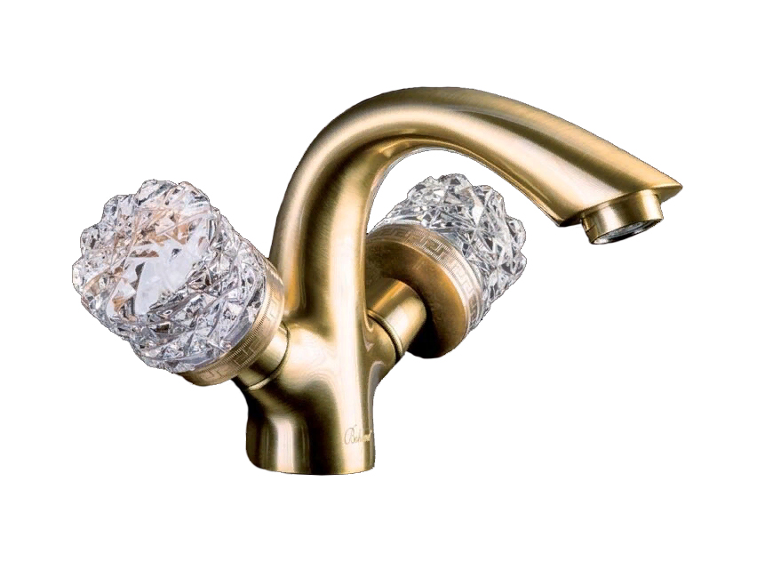 смеситель для умывальника boheme crystal 311-crst бронза, ручки хрусталь