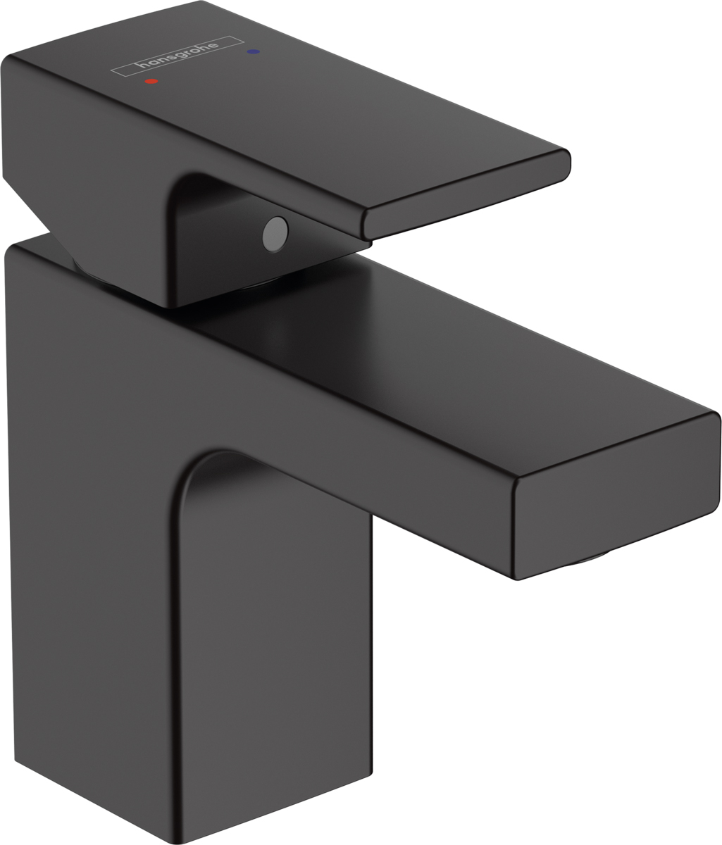 смеситель для умывальника hansgrohe vernis shape 70 71560670 с донным клапаном черный матовый