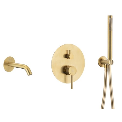 душевая система скрытого монтажа armatura moza gold 5039-401-31 золото