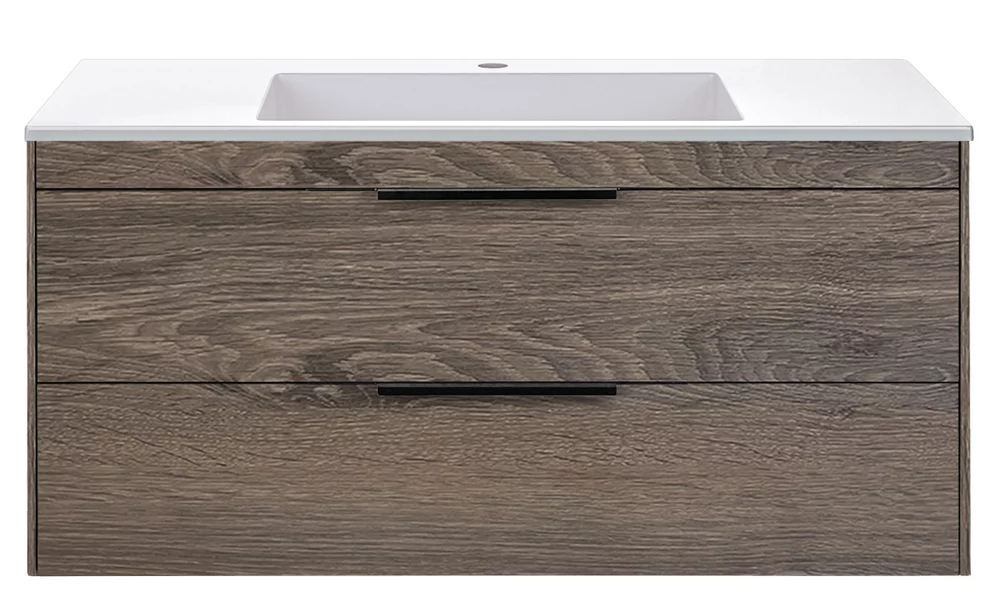 тумба под умывальник vincea chiara 2d 1000 r.oak vmc-2c2100ro темный дуб