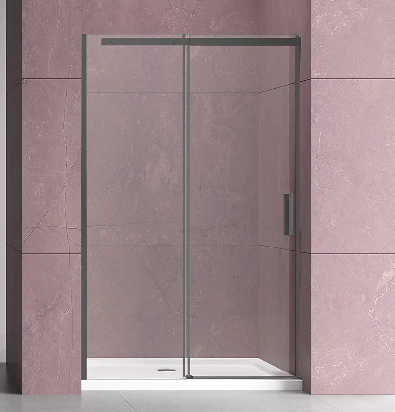душевая дверь vincea dice vds-4d160clgm 160x200 стекла прозрачные, профиль оружейная сталь
