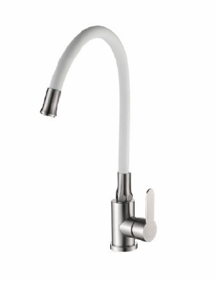 смеситель для кухни maxonor em7180-8 белый/сатин