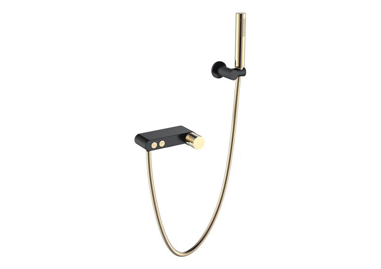 смеситель для ванны boheme stick diamond 123-bg black gold