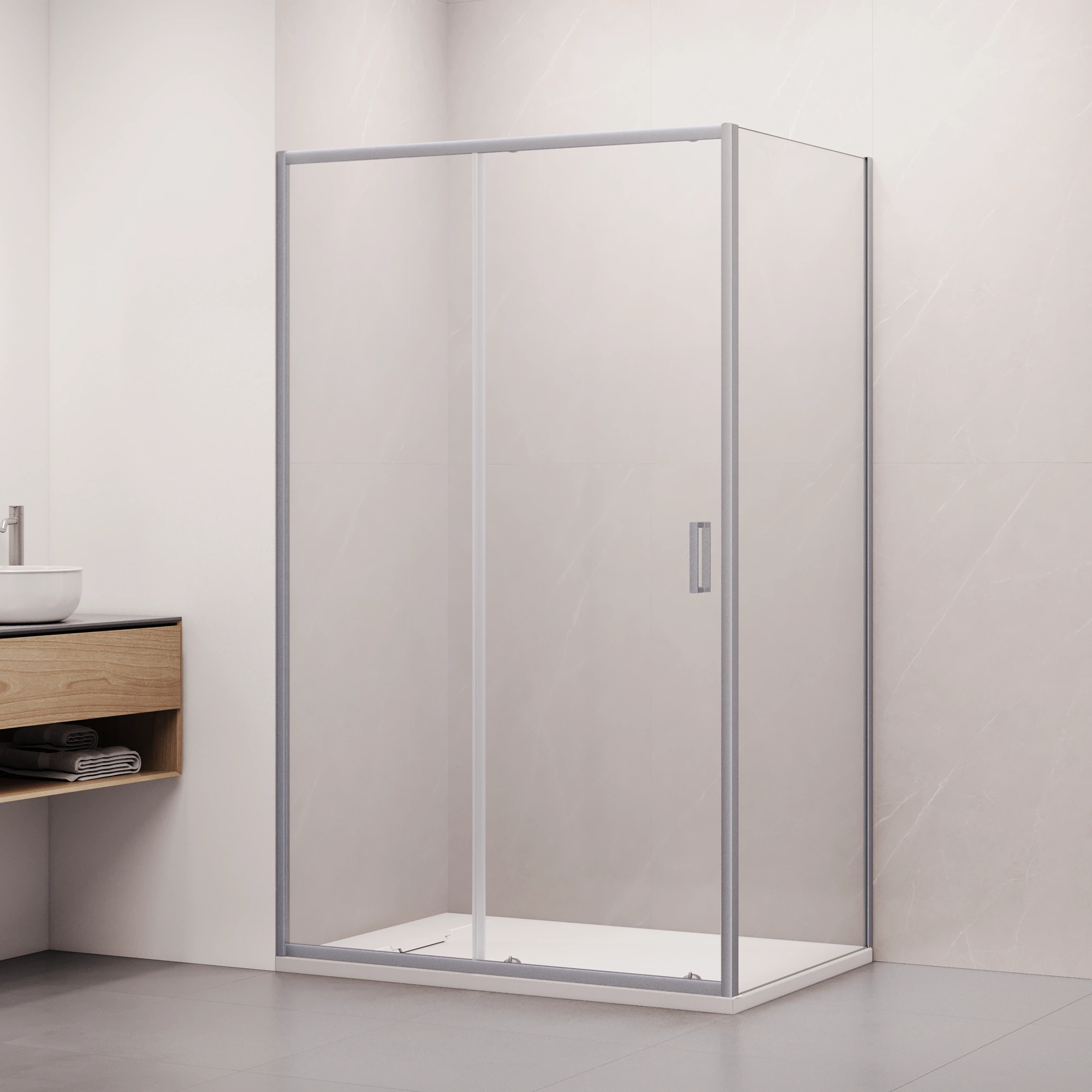 душевой уголок rgw classic cl-145-s 120x80 стекла прозрачные / профиль сатин