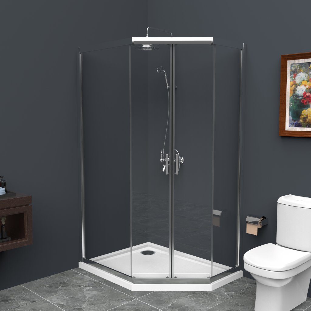душевой уголок belbagno uno uno-195-ph-2-100/80-c-cr 100x80 стекла прозрачные