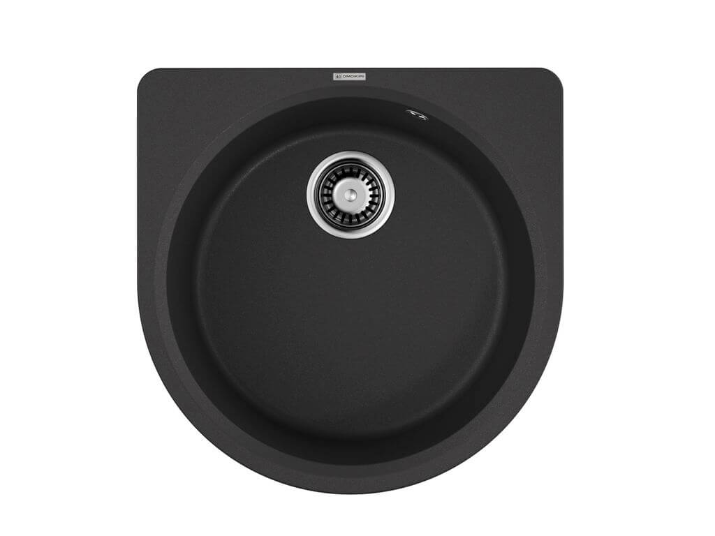 кухонная мойкa omoikiri akegata 51-bl artgranit/черный