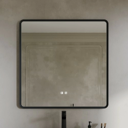 зеркало benetto ember 84x84 с подсветкой, антрацит