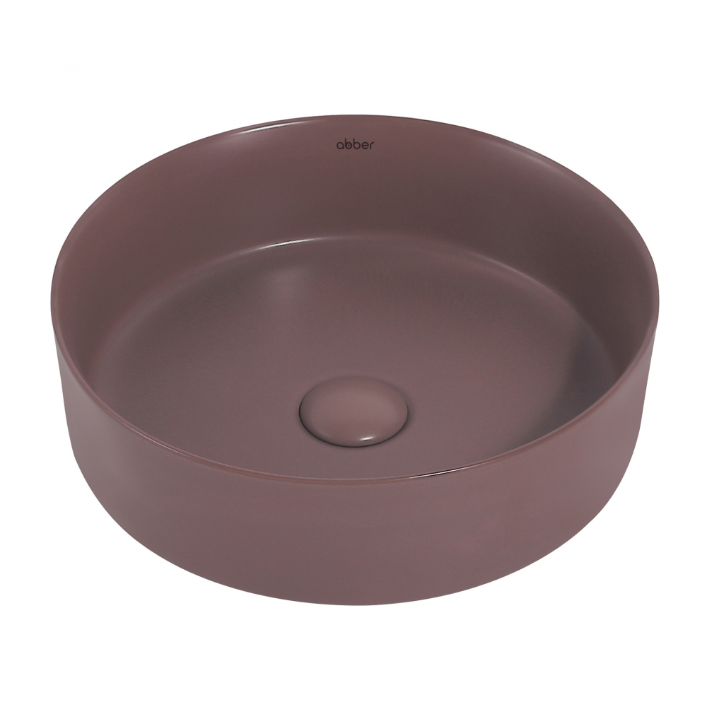 умывальник abber bequem ac2108mc 36x36 коричневый матовый