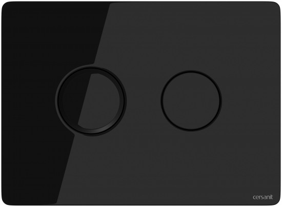 кнопка смыва cersanit accento circle  p-bu-acn-cir-pn/bl/gl черный