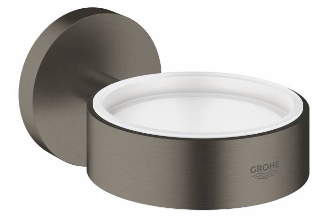 держатель для стакана или мыльницы grohe essentials 40369al1 темный графит матовый