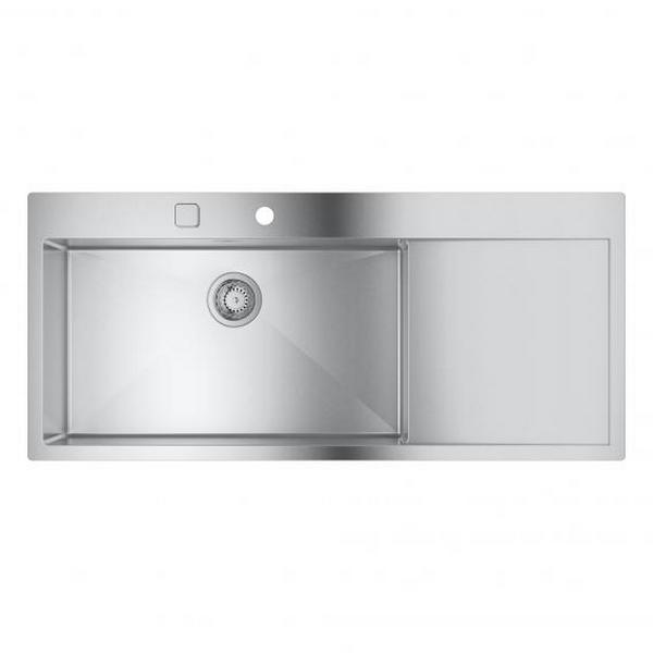 кухонная мойка grohe k1000 116x52 нержавеющая сталь чаша слева