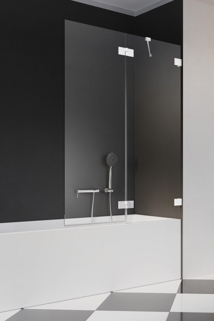 шторка на ванну radaway essenza pro white pnd ii 140 r 140x150 стекло прозрачное, профиль белый