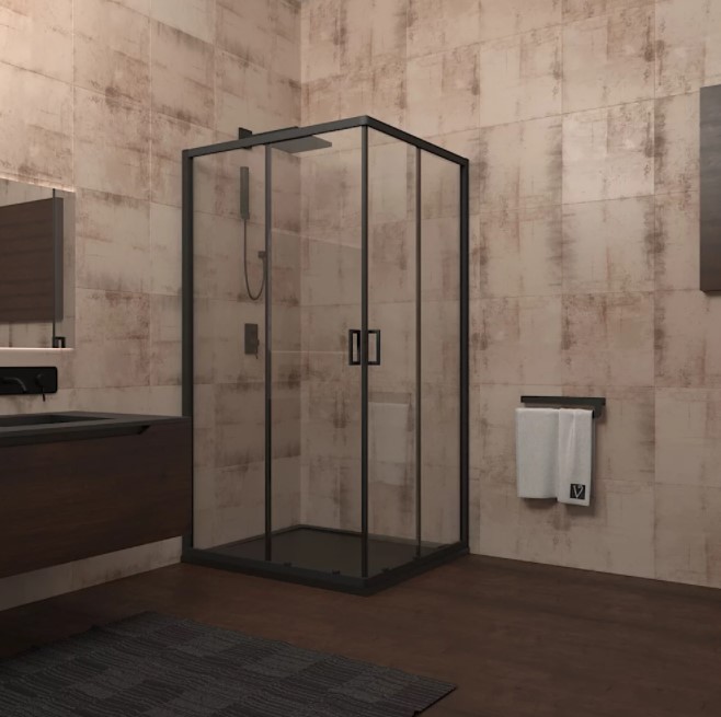 душевой уголок veconi rovigo rv-13 80x80 прозрачные стекла