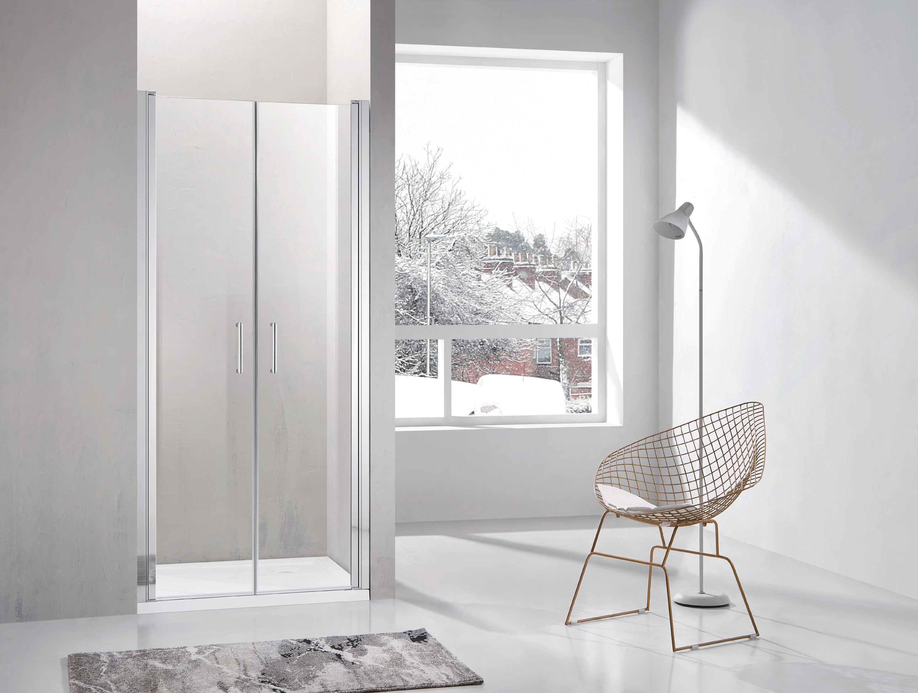 Душевой уголок Gutewetter Practic Square GK-422 95x95 (матовый хром/стекло матовое) фото 5 душевой уголок gutewetter practic square gk-422 95x95 (матовый хром/стекло матовое) фото 5
