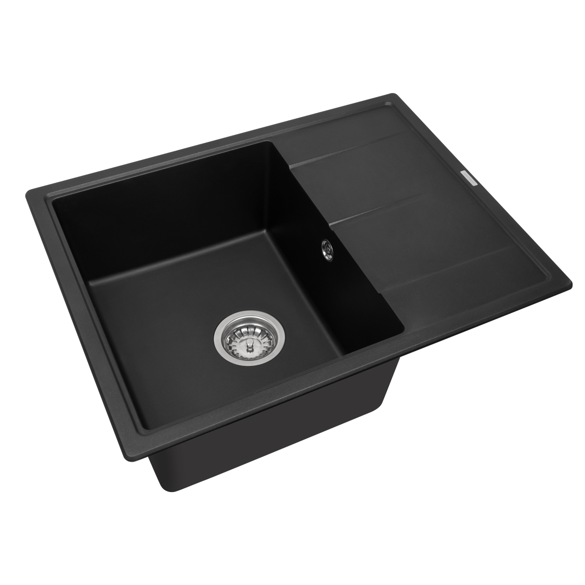мойка кухонная aquasanita rock sqr 102 601 aw black metallic, черный металлик