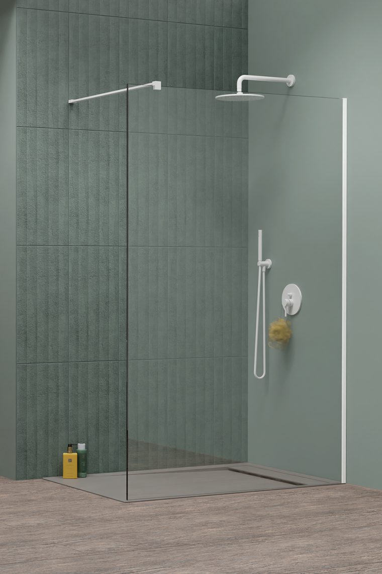 душевой уголок radaway modo new white ii 100-140x150-200 стекла прозрачные, профиль белый