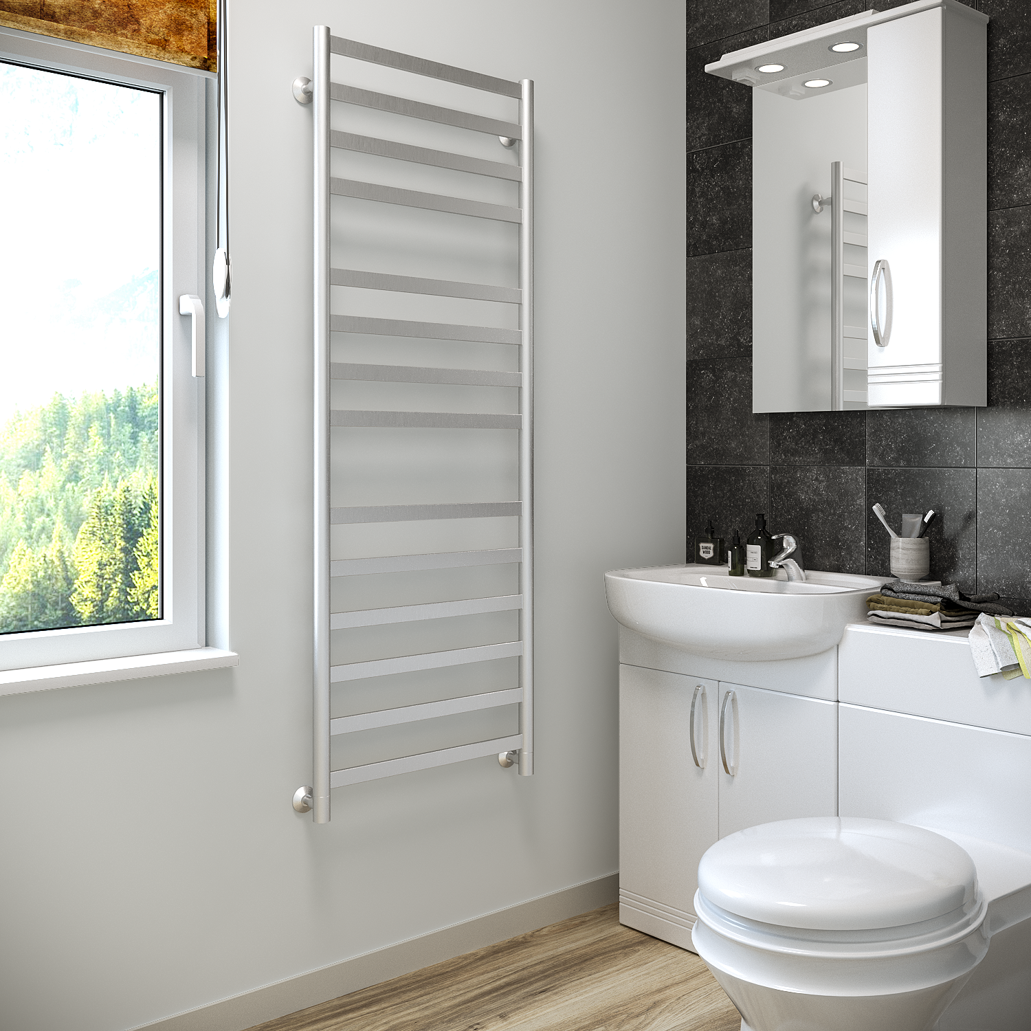 полотенцесушитель водяной stinox maxima luxe 50x140 сатин