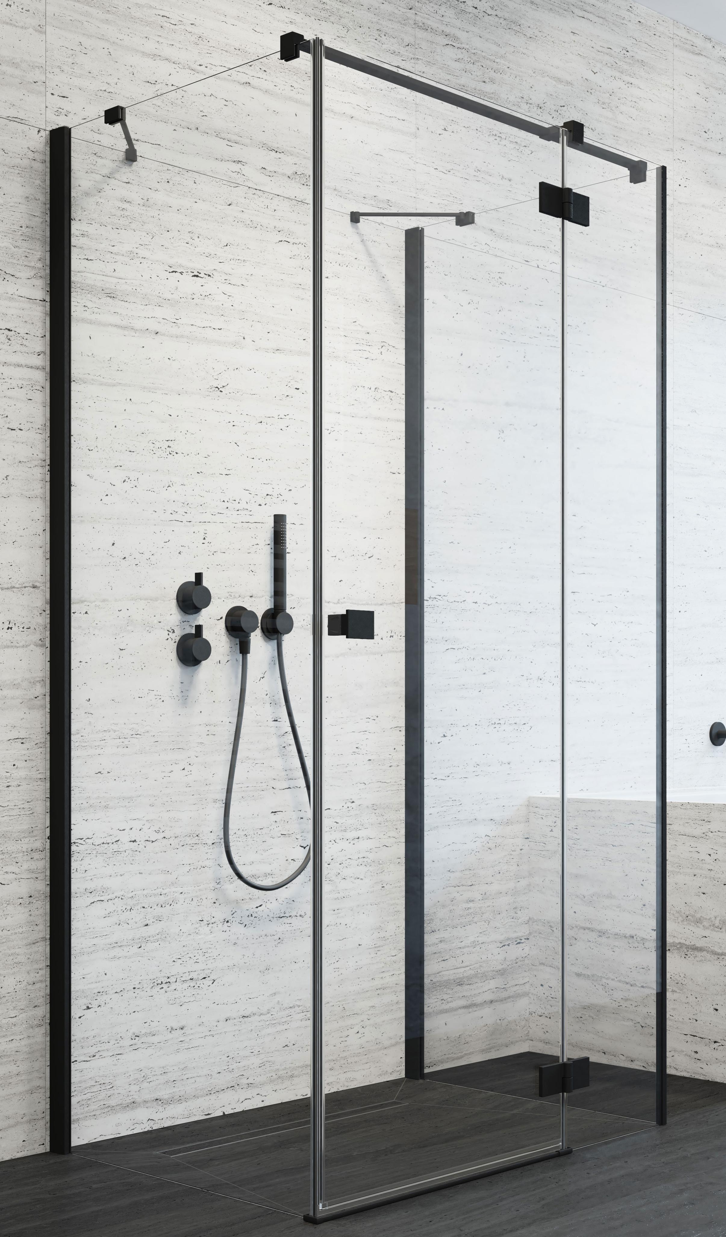душевая дверь radaway essenza black kdj+s 90r