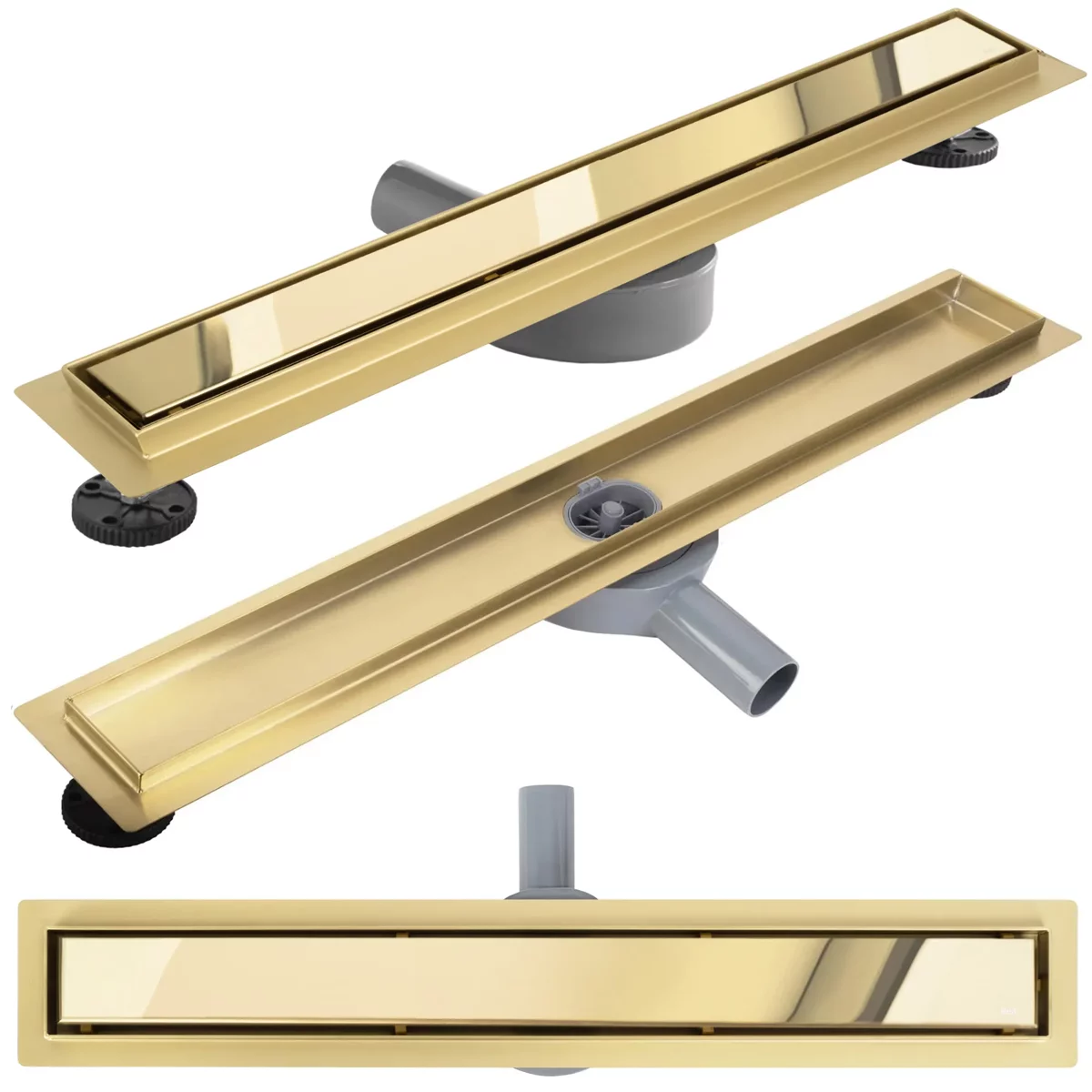 душевой лоток rea neox pro gold rea-g2743 глянцевое золото