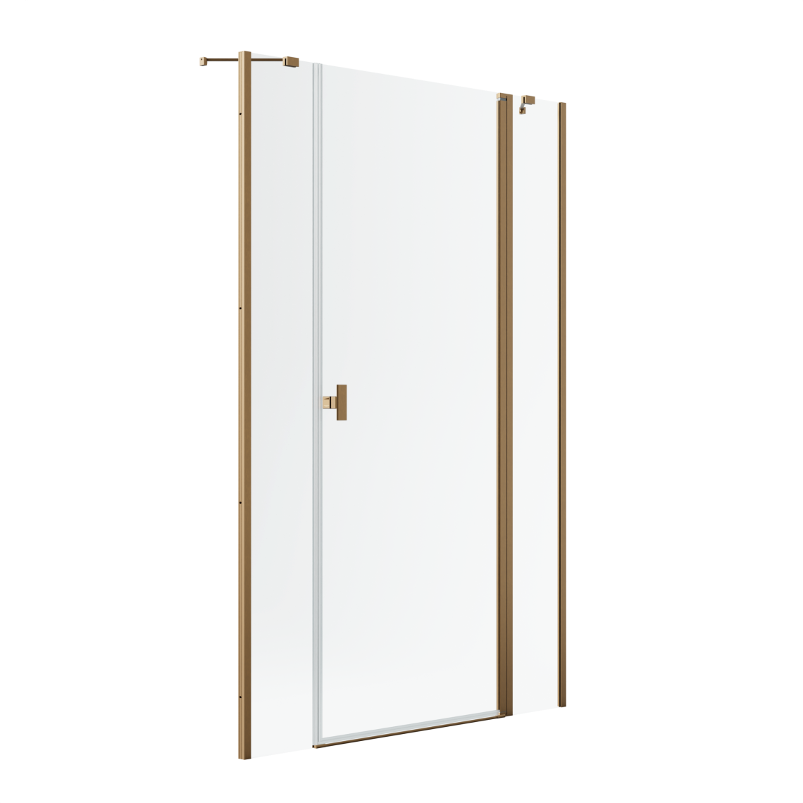 душевая дверь radaway nes brushed copper dwjs 130x200 правая, стекла прозрачные, профиль брашированная медь