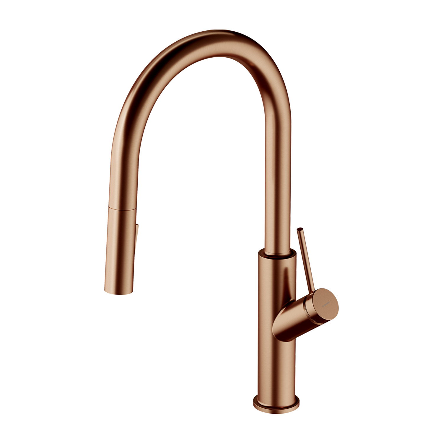 смеситель для кухни omnires bend be6455cpb с выдвижным изливом, брашированная медь