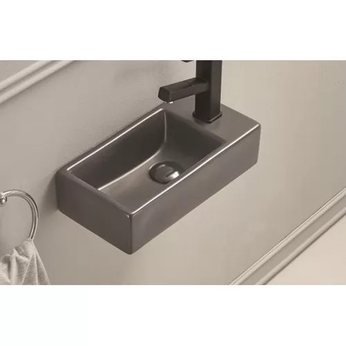 умывальник ceramalux 9048dlmdh 40x20 темно-серый