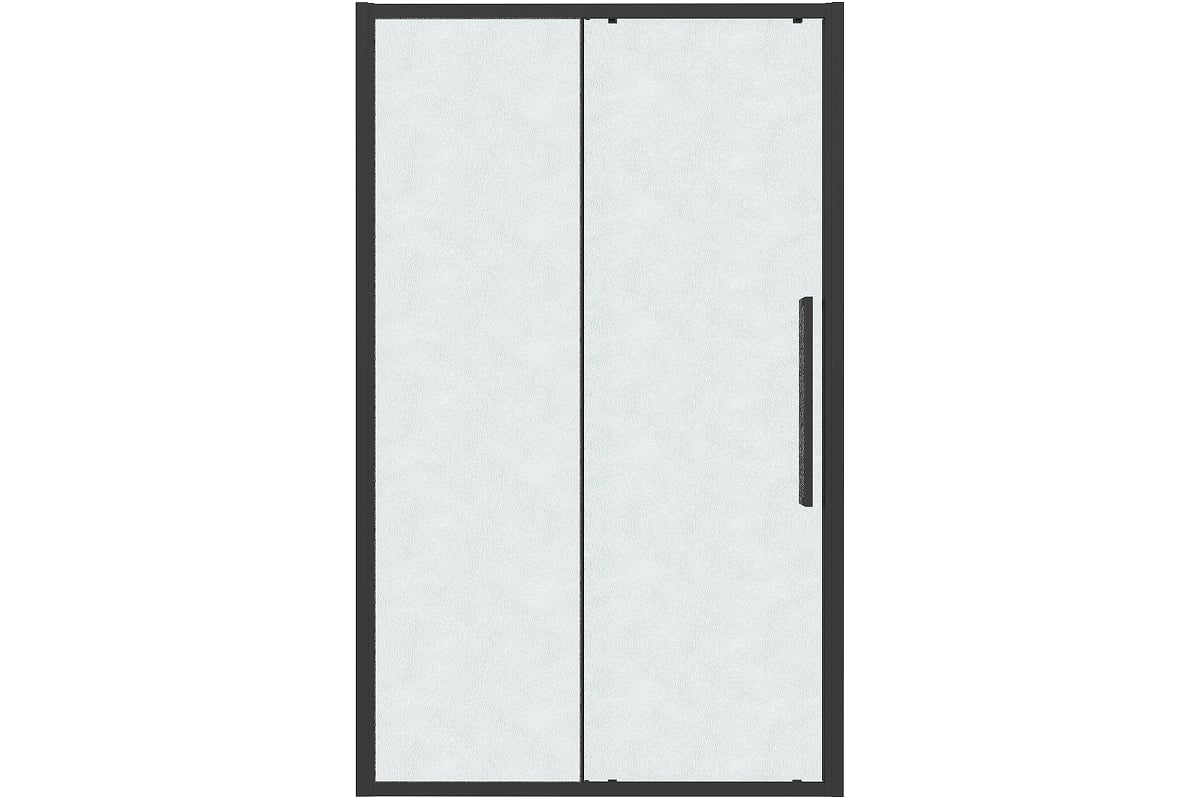 душевая дверь grossman galaxy 130x195 стекло шиншилла / профиль черный матовый
