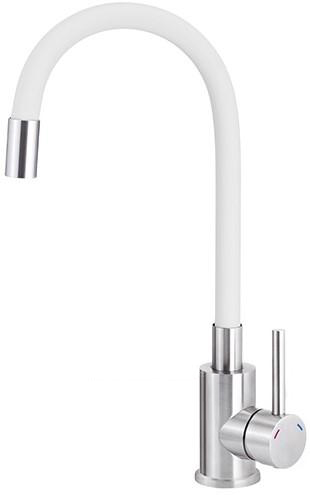 смеситель для мойки deante neo luno boc_w720 белый/хром
