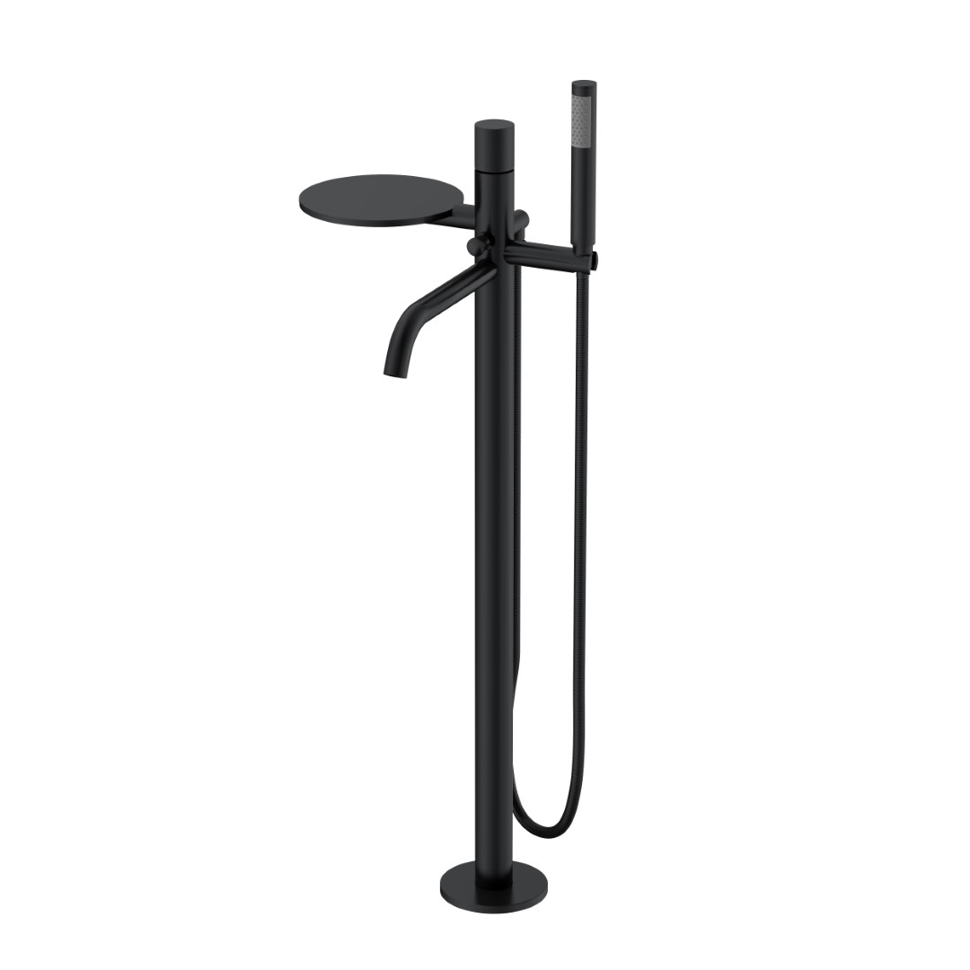 смеситель для ванны boheme stick spirale black черный