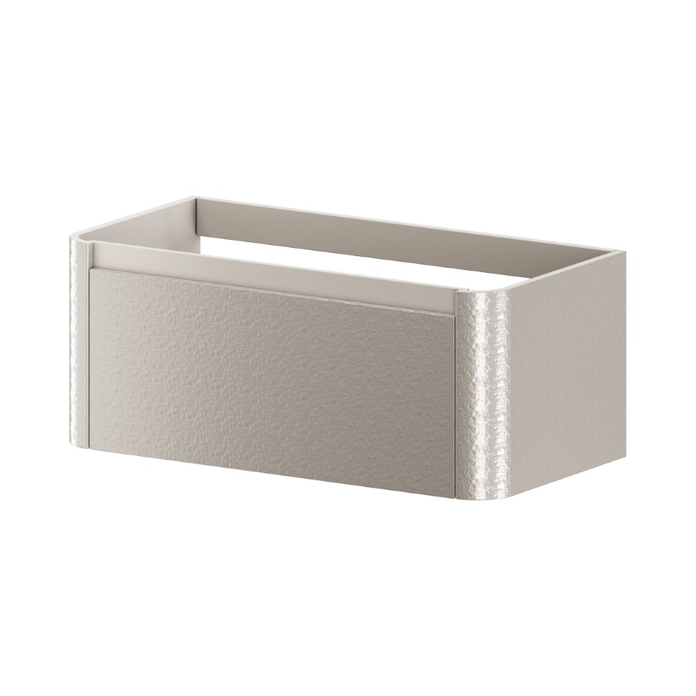 тумба подвесная без умывальника armadi art voi 782-100-sf-c stonefinish cashmere, кашемир